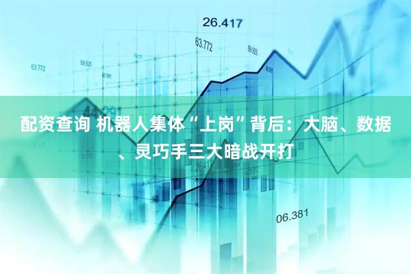 配资查询 机器人集体“上岗”背后：大脑、数据、灵巧手三大暗战开打